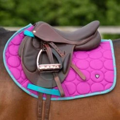 Hy Equestrian DynaMizs Ecliptic Close Contact Saddle Pad -Horse Supplies Sale 34924 hy equestrian dynamizs ecliptic close contact saddle pad plum teal 03 2