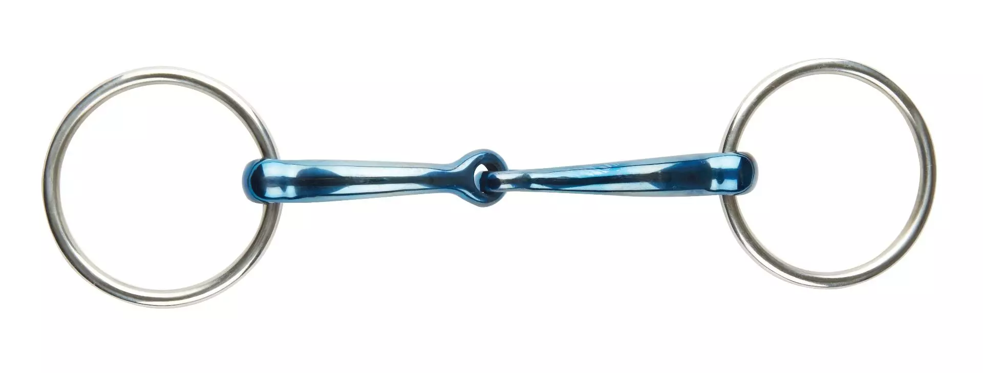 JP Korsteel Blue Steel Jointed Loose Ring Snaffle Bit 4 JP Korsteel Blue Steel Jointed Loose Ring Snaffle Bit - Image 2