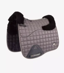 Premier Equine Atlantis CC Satin Wool Dressage Square -Horse Supplies Sale atlantis dressage saddle pad grey 1 1 jpg