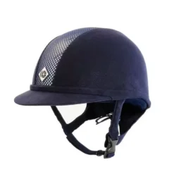Charles Owen AYR8 Suede Riding Hat Childs Sizes 52-55cm -Horse Supplies Sale ayr8 suede navy silver 5 jpg