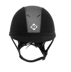 Charles Owen AYR8 Suede Riding Hat Childs Sizes 52-55cm -Horse Supplies Sale ayr8 suede black silver 6 jpg
