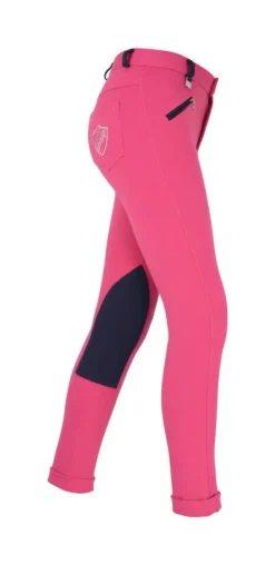 HyPerformance Belton Children's Jodhpurs -Horse Supplies Sale hyperformance belton childrens jodhpurs pink navy b 6 jpg