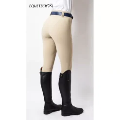 Equetech Ladies Foxhunter Hybrid Breeches -Horse Supplies Sale lfb beige back 2 jpg