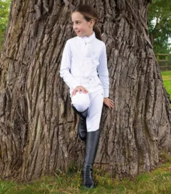 Premier Equine Tessa Girls Long Sleeve Show Shirt 40 Premier Equine Tessa Girls Long Sleeve Show Shirt -Horse Supplies Sale mini tessa long sleeve tie show shirt white 2 6 jpg