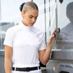 Equetech Rosalía Competition Shirt White -Horse Supplies Sale rcs lifestyle 1 jpg