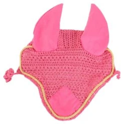 Roma Crochet Fly Veil / Hood -Horse Supplies Sale roma crochet fly veil pink gold