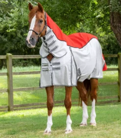 Premier Equine ShowerTex Fly Rug With Surcingles -Horse Supplies Sale showertex fly rug with surcingles red 1 jpg