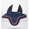 John Whitaker Fly Veil With Metallic Piping -Horse Supplies Sale whitaker fly viel with metallic piping navy jpg
